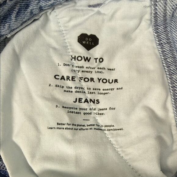 Madewell Low-Slung Straight Cargo Jeans in Coleman Wash Women's Size 27 - Picture 3 of 5